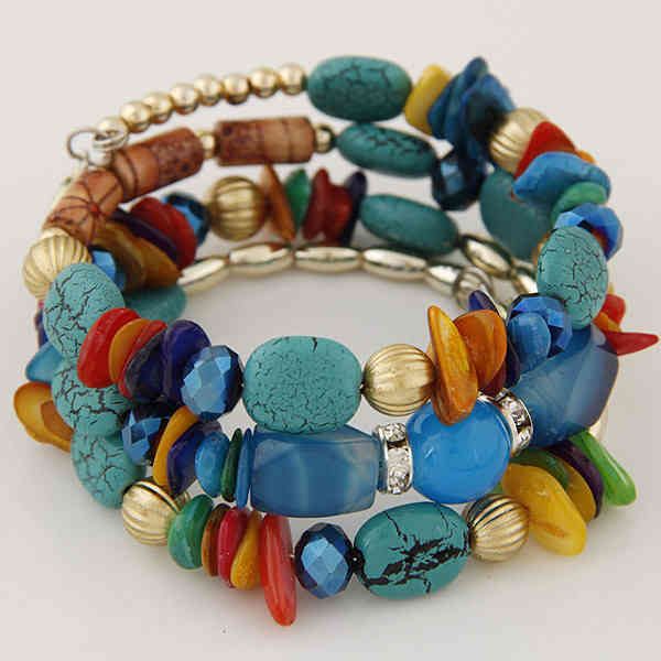 fashion bohemian sea style agate shell gravel mixed with multi-layer elastic bracelet, Golden;silver
fashion bohemian sea style agate shell gravel mixed with multi-layer elastic bracelet, Golden;silver