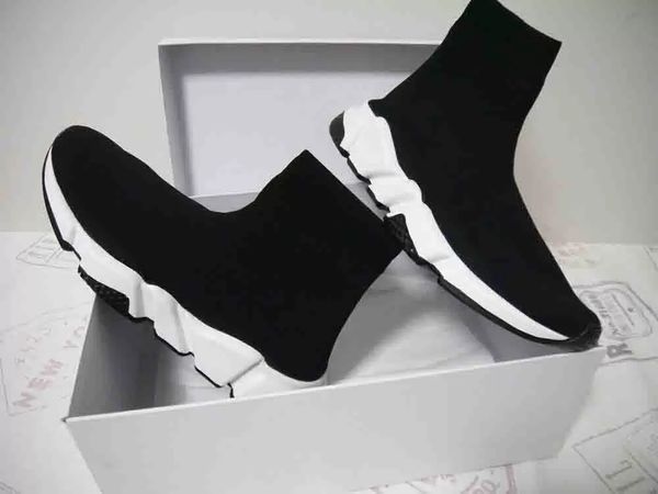 men/women ankle boots soft shoes sock boot black white speed trainer speeds trainers triple light sneaker platform soled 36-45
men/women ankle boots soft shoes sock boot black white speed trainer speeds trainers triple light sneaker platform soled 36-45