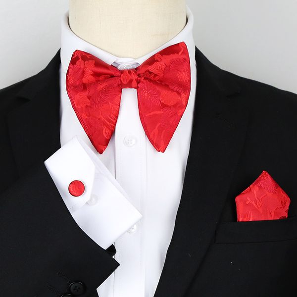 men's bow tie set pocket towel cuff-links button peris polyester jacquard floral retro leisure business cufflink, Black;blue
men's bow tie set pocket towel cuff-links button peris polyester jacquard floral retro leisure business cufflink, Black;blue