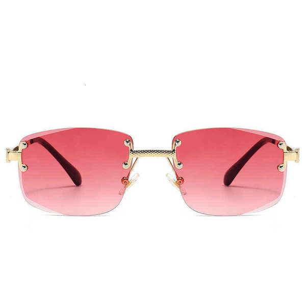 2022 women luxury brand designer new fashion frameless women's square sunglasses summer glasses for men, White;black
2022 women luxury brand designer new fashion frameless women's square sunglasses summer glasses for men, White;black