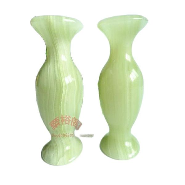 china natural jade carved jade vase a pair decoration, Silver