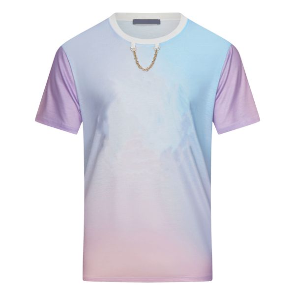 summer fashion men's t shirts short sleeve gradient chain decoration casual beach clothes for men blouses chemises male tees polos 8169, White;black
summer fashion men's t shirts short sleeve gradient chain decoration casual beach clothes for men blouses chemises male tees polos 8169, White;black