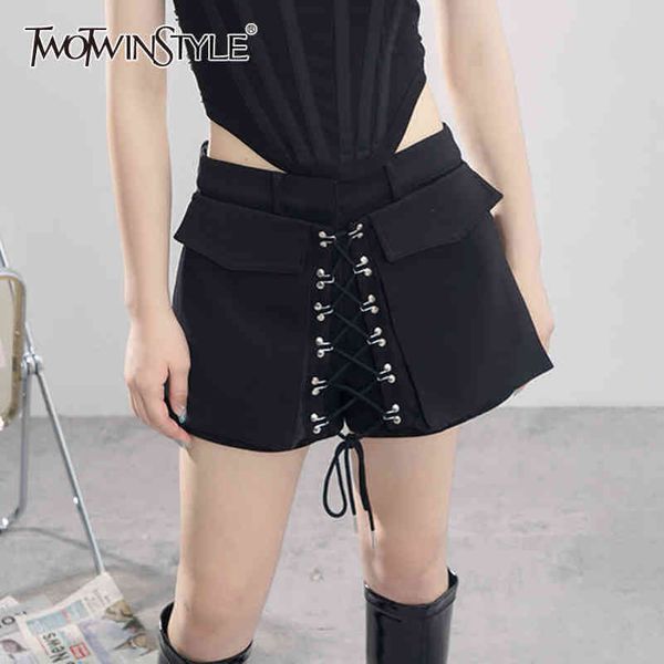 black cross lace up short for women high waist patchwork pockets casual loose shorts female summer fashion 210423, White;black
black cross lace up short for women high waist patchwork pockets casual loose shorts female summer fashion 210423, White;black