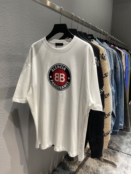 women's t-shirt designer spring and summer high version b family chest round bb letter print pullover neck loose versatile men's w, White
women's t-shirt designer spring and summer high version b family chest round bb letter print pullover neck loose versatile men's w, White