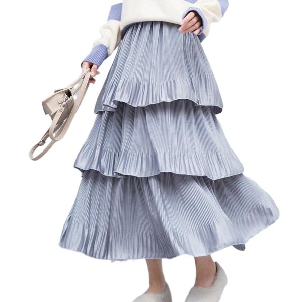 skirts female silk touch multi-layered cakee maxi long elastic waist pleated a-line tiered ankle k4nf#, Black
skirts female silk touch multi-layered cakee maxi long elastic waist pleated a-line tiered ankle k4nf#, Black