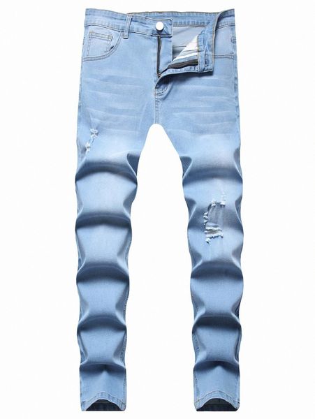 men ripped cat whisker jeans 22ie#, Blue 
men ripped cat whisker jeans 22ie#, Blue