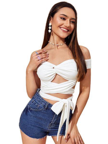 twist front criss cross f8n6#, White
twist front criss cross f8n6#, White