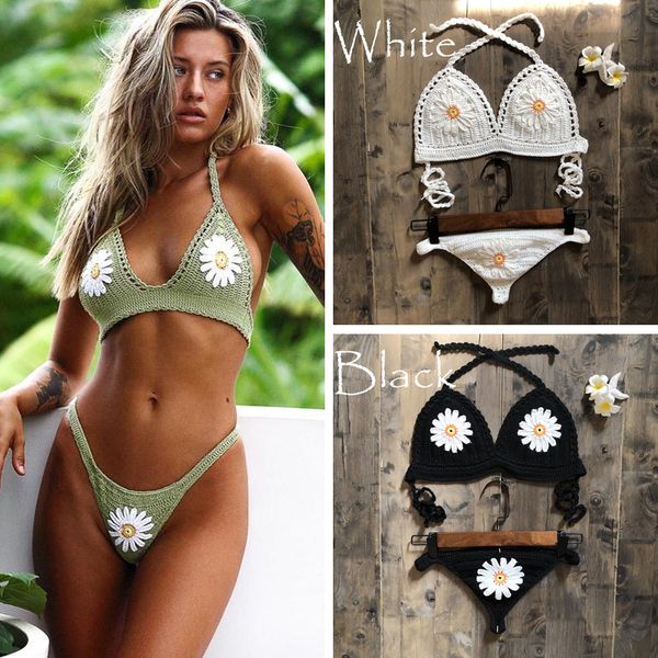fashion beach bikini set knitting swimsuit crochet bohemia style off shoulder bathing handmade 220611, White;black
fashion beach bikini set knitting swimsuit crochet bohemia style off shoulder bathing handmade 220611, White;black