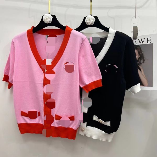 609 2022 runway summer brand same style t shirt crew neck short sleeve pullover pink crew neck women's sweaters meiyi, White;black
609 2022 runway summer brand same style t shirt crew neck short sleeve pullover pink crew neck women's sweaters meiyi, White;black