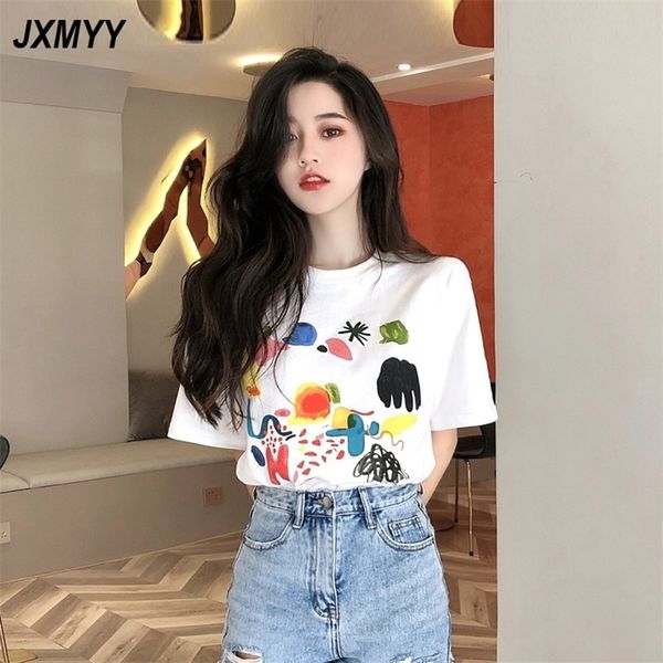 fashion product japanese girl graffiti design sense temperament short-sleeved t-shirt women jxmyy 210412, White
fashion product japanese girl graffiti design sense temperament short-sleeved t-shirt women jxmyy 210412, White
