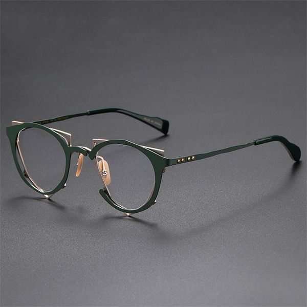 shop eyeglasses onlines handmade spectacle frame men's square frame irregular shape can be equipped with myopia 0045 titanium frame, White;black
shop eyeglasses onlines handmade spectacle frame men's square frame irregular shape can be equipped with myopia 0045 titanium frame, White;black