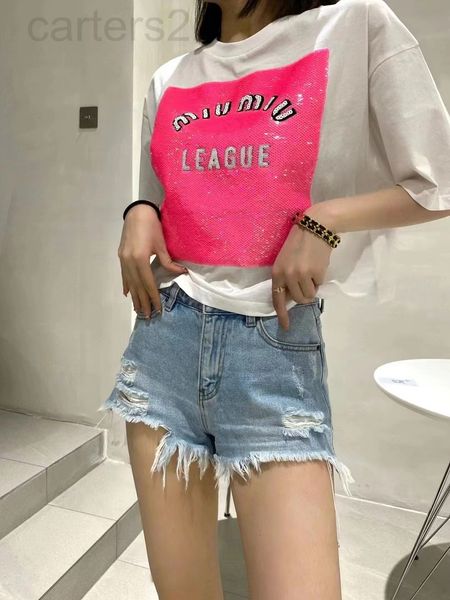 women's t-shirt designer chaopai 22 spring and summer new letters pink sequin printing sweet casual style short sleeved t-shirt 5er3, White
women's t-shirt designer chaopai 22 spring and summer new letters pink sequin printing sweet casual style short sleeved t-shirt 5er3, White