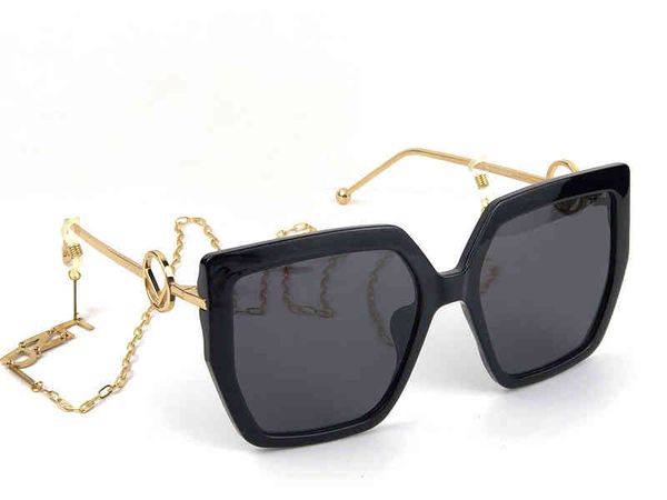fashion dign woman sunglass 0410s square plate frame pop simple style with ear chain uv 400 protective glass quality, White;black
fashion dign woman sunglass 0410s square plate frame pop simple style with ear chain uv 400 protective glass quality, White;black