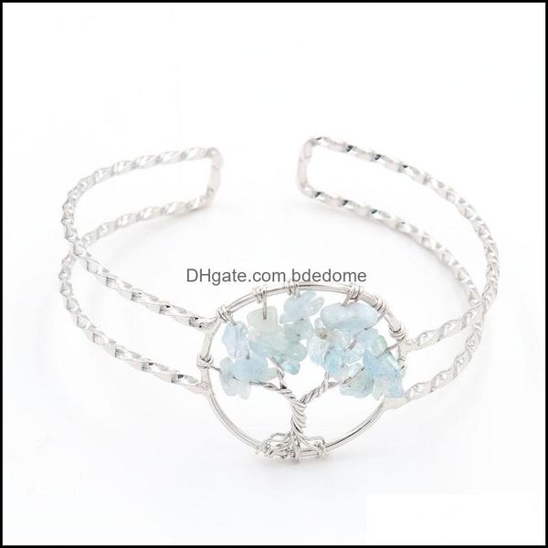 other bracelets jewelry 10 pcs tree of life bracelet green aventurine open bangle for gift aquamarine crystal sier plated dhamo, Golden;silver
other bracelets jewelry 10 pcs tree of life bracelet green aventurine open bangle for gift aquamarine crystal sier plated dhamo, Golden;silver