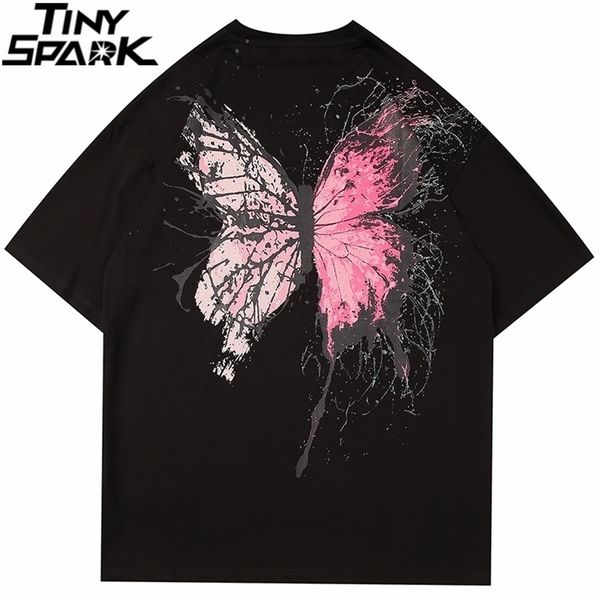 men t shirt hip hop summer streetwear print cracked butterfly tshirt harajuku short sleeve t-shirt cotton tees hipster 220427, White;black
men t shirt hip hop summer streetwear print cracked butterfly tshirt harajuku short sleeve t-shirt cotton tees hipster 220427, White;black