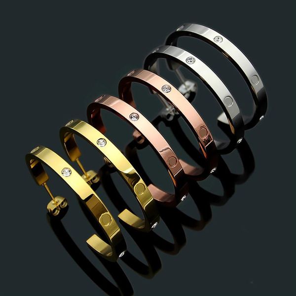 new arrival fashion lady 316 titanium steel screw setting diamond c-shape wedding engagement 18k plated gold earrings 3 color247k, Golden;silver
new arrival fashion lady 316 titanium steel screw setting diamond c-shape wedding engagement 18k plated gold earrings 3 color247k, Golden;silver