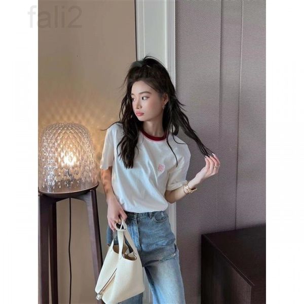 women's t-shirt designer chaopai 22 early spring new loose embroidery simple and versatile round neck short sleeve t-shirt g5f7, White
women's t-shirt designer chaopai 22 early spring new loose embroidery simple and versatile round neck short sleeve t-shirt g5f7, White