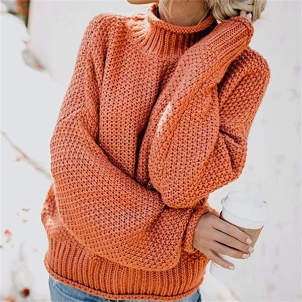 knitted turtleneck warm women's sweater autumn long lantern sleeve female sweaters winter casual solid ladies pullover lj201126, White;black
knitted turtleneck warm women's sweater autumn long lantern sleeve female sweaters winter casual solid ladies pullover lj201126, White;black