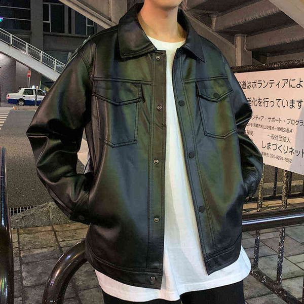 2022 winter fashion brand man pu jacket outwear loose long sleeve classic casual faux leather jacket men coats men's jackets y220803, Black;brown
2022 winter fashion brand man pu jacket outwear loose long sleeve classic casual faux leather jacket men coats men's jackets y220803, Black;brown