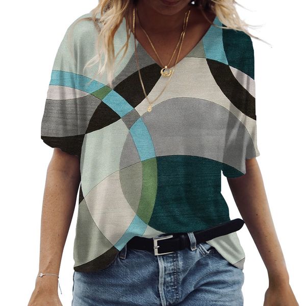 women s summer cotton t shirt abstract graphics 3d printing casual fashion short sleeved v neck loose streetwear retro 220714, White
women s summer cotton t shirt abstract graphics 3d printing casual fashion short sleeved v neck loose streetwear retro 220714, White