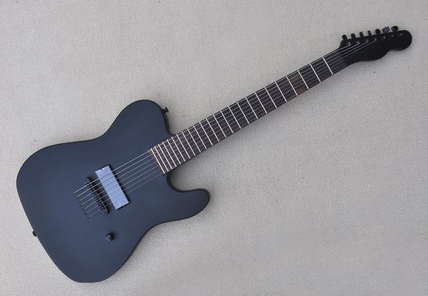 factory custom matte black 7 strings electric guitar with rosewood fretboard,black hardware,string through body,can be customized
factory custom matte black 7 strings electric guitar with rosewood fretboard,black hardware,string through body,can be customized