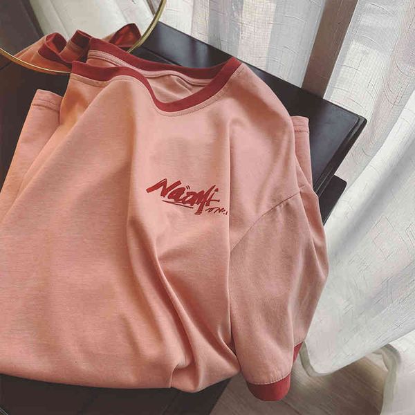 women's t-shirt 2022 letter embroidery crew neck t-shirt women's 2022 summer loose contrast short sleeve tas6, White
women's t-shirt 2022 letter embroidery crew neck t-shirt women's 2022 summer loose contrast short sleeve tas6, White
