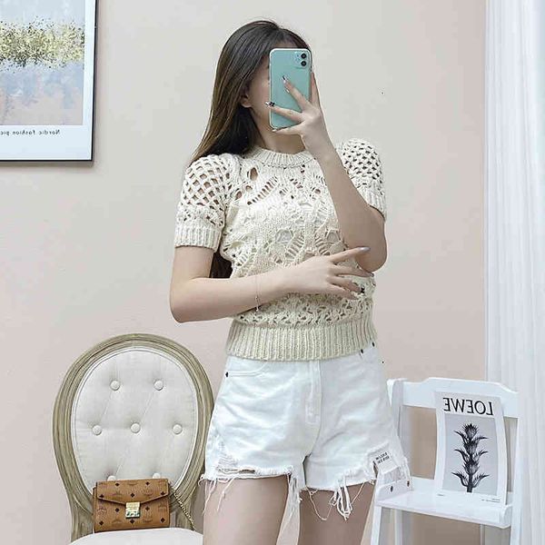 women's knits & tees crew neck hollowed out short sleeve sweater semi transparent mohair women's temperament slim knitted mlsm, White
women's knits & tees crew neck hollowed out short sleeve sweater semi transparent mohair women's temperament slim knitted mlsm, White