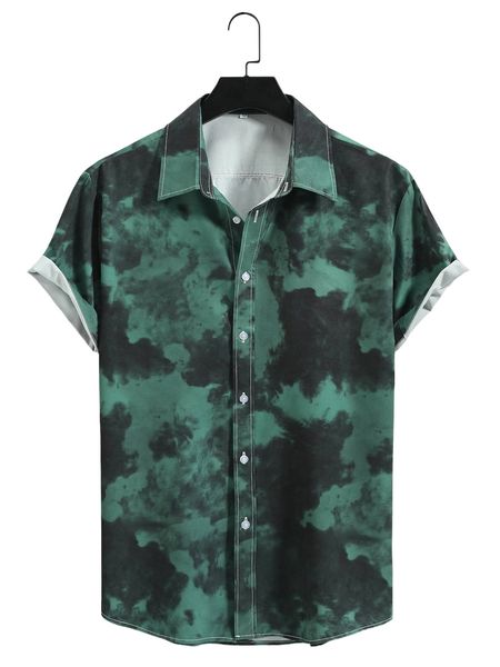 men random tie dye shirt y0op#, White;black
men random tie dye shirt y0op#, White;black