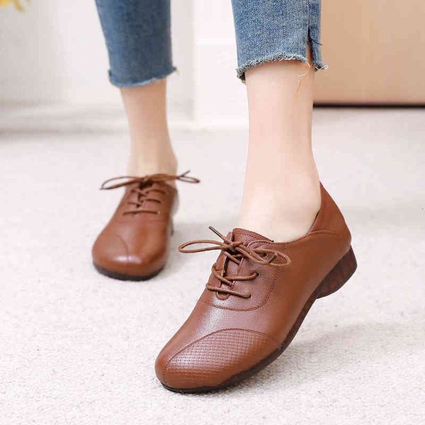 dress shoes spring and autumn large flat sole mother's shoes with cow leather deep mouth lace up casual women's single tsdg, Black
dress shoes spring and autumn large flat sole mother's shoes with cow leather deep mouth lace up casual women's single tsdg, Black