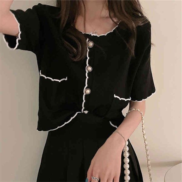 women's polos summer style cardigan thin versatile v-neck ice silk sweater women's short small fragrant wind knitted t-shirt iup7, White
women's polos summer style cardigan thin versatile v-neck ice silk sweater women's short small fragrant wind knitted t-shirt iup7, White