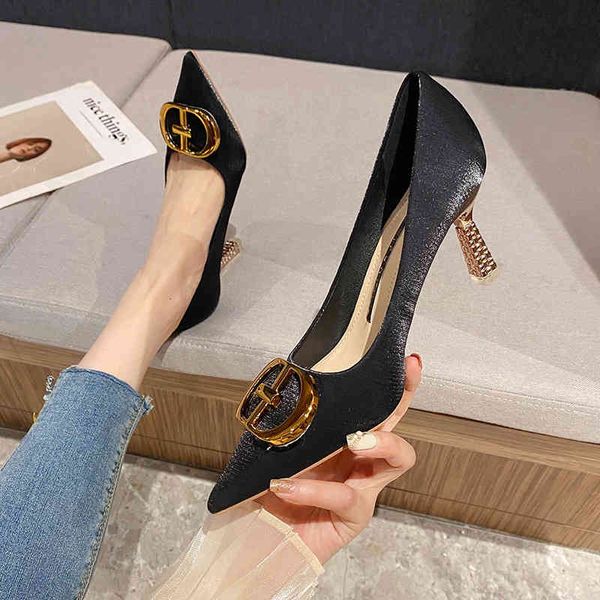 sandals high heels women's autumn pointed shallow mouth shoes metal buckle temperament french bridesmaid stiletto 7y7q, Black
sandals high heels women's autumn pointed shallow mouth shoes metal buckle temperament french bridesmaid stiletto 7y7q, Black