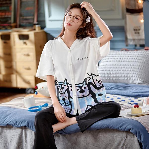 summer short sleeved elegant sleepwear womens pajamas set nightwear lounge homewear fashion, Black;red
summer short sleeved elegant sleepwear womens pajamas set nightwear lounge homewear fashion, Black;red