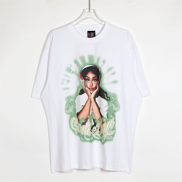 white print short sleeve hip hop loose street fashion european and american t-shirt for men and women, Black;brown
white print short sleeve hip hop loose street fashion european and american t-shirt for men and women, Black;brown