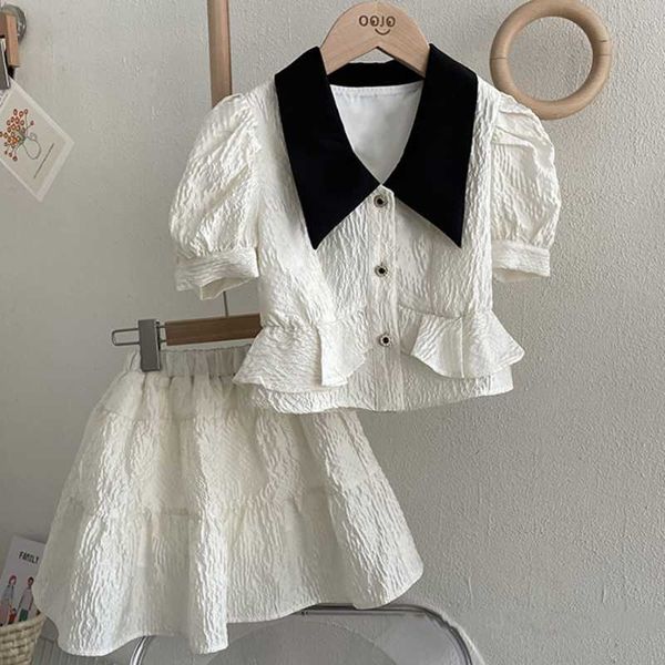 clothing sets 2022 girls' suits two-piece puff sleeve shirt short skirt 3 5 8 9year, White
clothing sets 2022 girls' suits two-piece puff sleeve shirt short skirt 3 5 8 9year, White