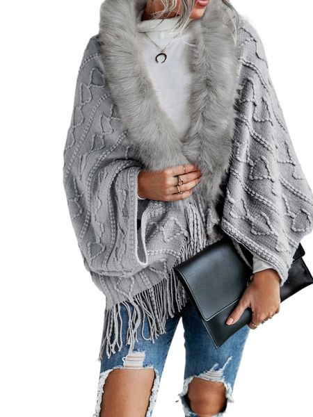 fuzzy trim fringe hem textured knit cardigan h6nn#, White;black