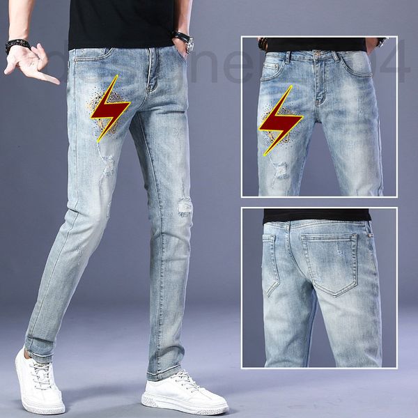 men's jeans designer 2021 spring and summer new fashion brand casual jeans men's embroidery personality versatile slim straight le, Blue
men's jeans designer 2021 spring and summer new fashion brand casual jeans men's embroidery personality versatile slim straight le, Blue