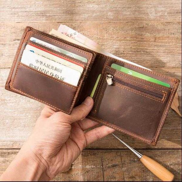 fashion genuine leather men wallet leisure women wallet leather purse for men card holders wallet b2022, Brown;gray
fashion genuine leather men wallet leisure women wallet leather purse for men card holders wallet b2022, Brown;gray