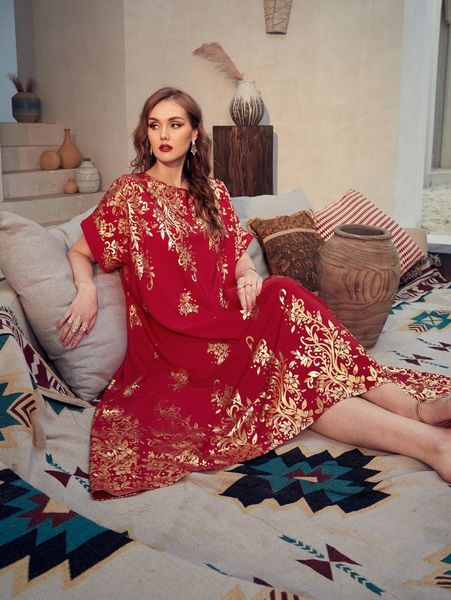 plus gold floral print batwing sleeve asymmetrical hem dress p39o#, Black
plus gold floral print batwing sleeve asymmetrical hem dress p39o#, Black