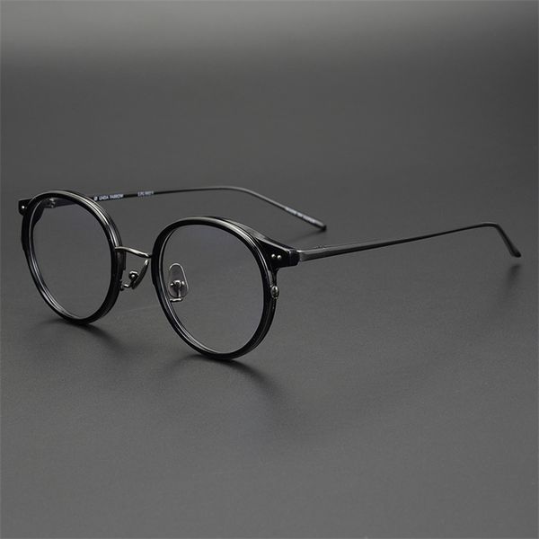 70% factory outlet sales pure hand-made artistic spectacle frame men's thickened plate glasses women's round frame wide face titan, White;black
70% factory outlet sales pure hand-made artistic spectacle frame men's thickened plate glasses women's round frame wide face titan, White;black