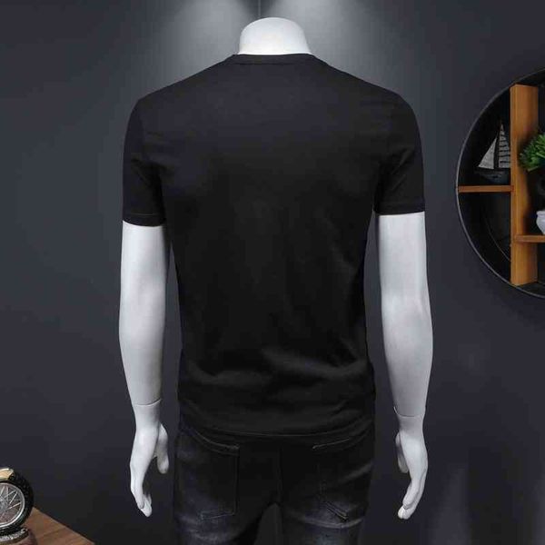 men's fashion personality trend new short-sleeved brand wholesale 2022 summer embroidered t-shirt sleeve personalized print top, White;black
men's fashion personality trend new short-sleeved brand wholesale 2022 summer embroidered t-shirt sleeve personalized print top, White;black