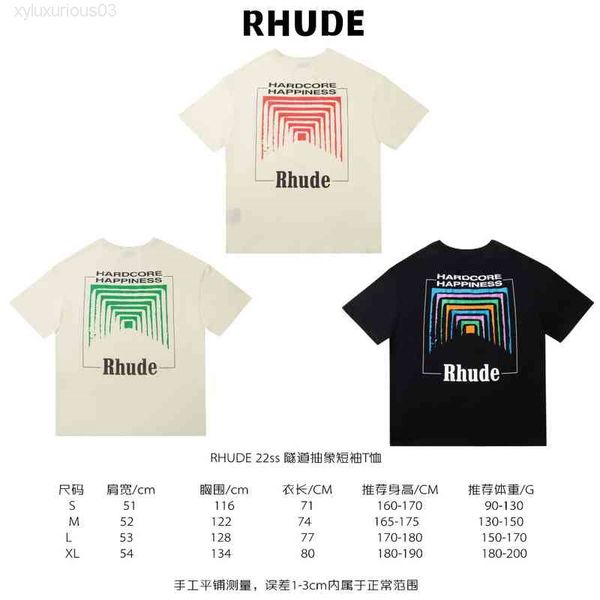 correct version of rhude 22ss tunnel abstract men's and women's short sleeved t-shirt t-shirts tee, White;black
correct version of rhude 22ss tunnel abstract men's and women's short sleeved t-shirt t-shirts tee, White;black