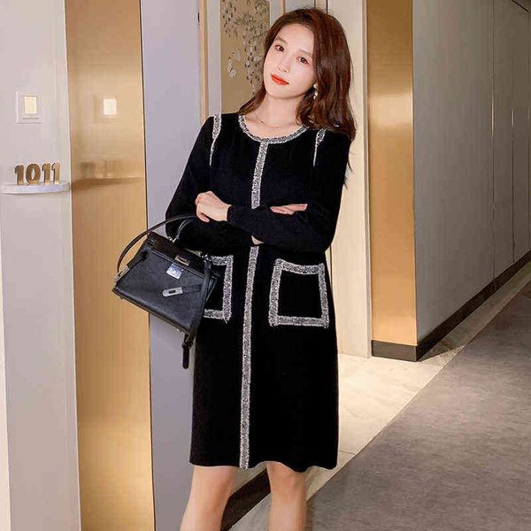 autumn winter knitting loose sweater dress feeding fashion j220628, White 
autumn winter knitting loose sweater dress feeding fashion j220628, White