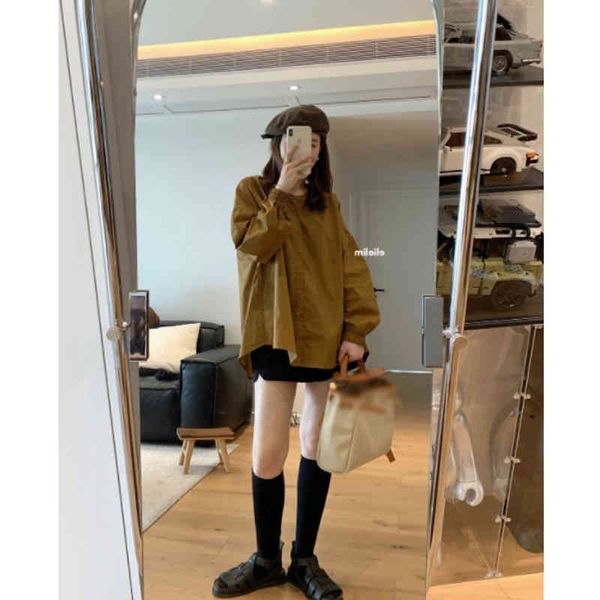 women's blouses & shirts shirt female design sense of minority round neck thin loose long sleeve oversize early autumn coat casual styl, White
women's blouses & shirts shirt female design sense of minority round neck thin loose long sleeve oversize early autumn coat casual styl, White