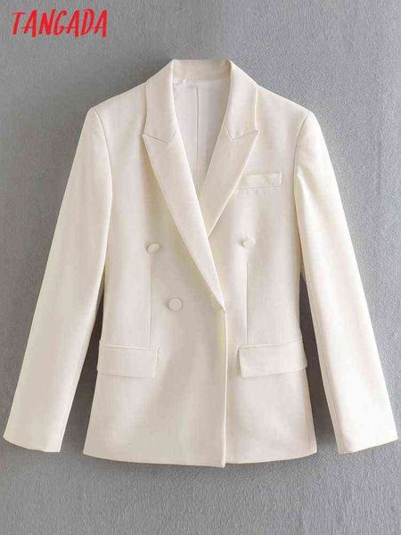 suit tangada women 2022 fashion beige blazer coat vintage double breasted long, White;black
suit tangada women 2022 fashion beige blazer coat vintage double breasted long, White;black
