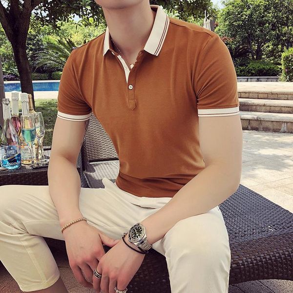 shirt men polos solid color gentlemen spring simple short sleeve slim fit casual business formal wear homme aa, White;black
shirt men polos solid color gentlemen spring simple short sleeve slim fit casual business formal wear homme aa, White;black