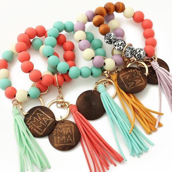 keychains leopard beaded keychain tassel pendant wooden wrist bracelet creative mama mother's day giftkeychains, Silver
keychains leopard beaded keychain tassel pendant wooden wrist bracelet creative mama mother's day giftkeychains, Silver