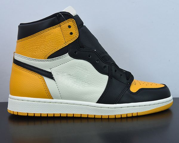 new authentic 1 high yellow toe 1s basketball shoes 555088-711 taxi black white sports sneakers outdoor for mens womens with original box, Red;white
new authentic 1 high yellow toe 1s basketball shoes 555088-711 taxi black white sports sneakers outdoor for mens womens with original box, Red;white