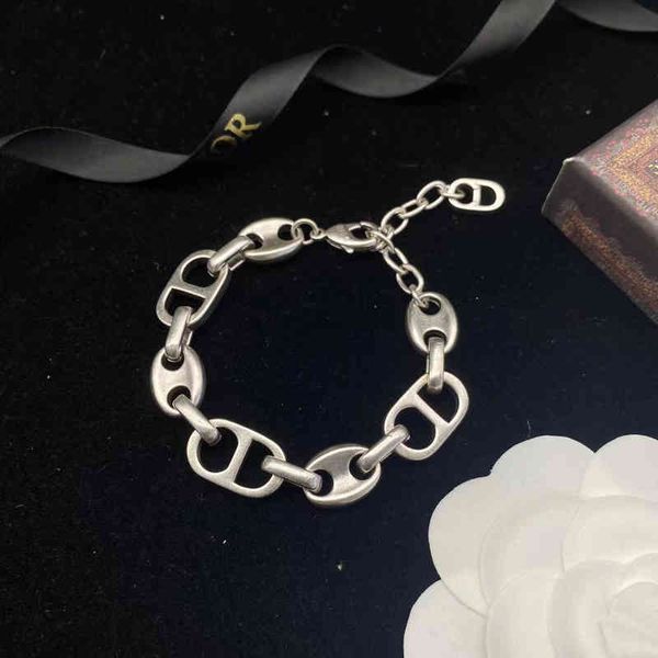 2022 women's fashion all-match high-quality new personality necklace brand wholesale dijia letter sier bracelet heavy industry punk cla, Silver
2022 women's fashion all-match high-quality new personality necklace brand wholesale dijia letter sier bracelet heavy industry punk cla, Silver