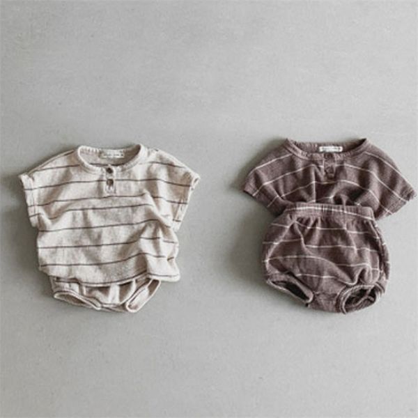 summer baby short sleeve t shirt + shorts 2pcs infant clothes set cute boys striped pp pants suit fashion girls outfits 220509, White
summer baby short sleeve t shirt + shorts 2pcs infant clothes set cute boys striped pp pants suit fashion girls outfits 220509, White