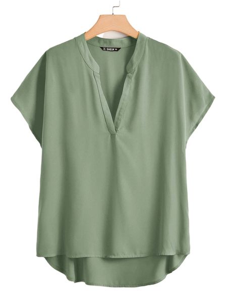 plus batwing sleeve dip hem blouse 13j8#, Black
plus batwing sleeve dip hem blouse 13j8#, Black